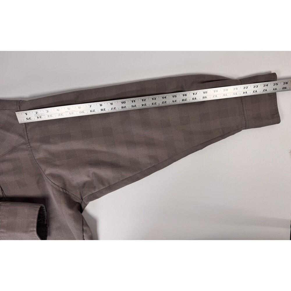 Flying R Ranchwear Shirt 20.5 36 Gray‎ Tonal Plaid Pearl Snap Western Workwear - Picture 11 of 13